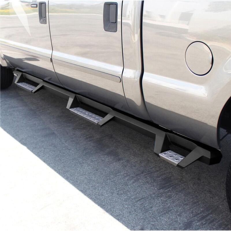 Westin/HDX 99-16 Ford F-250/350 Crew Cab (6.75ft Bed) Stainless Drop Nerf Step Bars - Textured Black