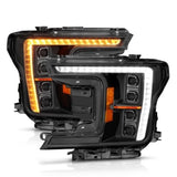 ANZO 18-20 Ford F-150 (w/Factory Halogen) Z-Series Full LED Proj Headlights Init/SeqSig - Pair