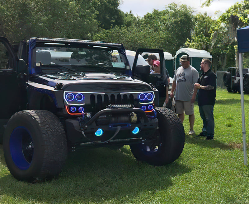 Oracle Vector Jeep Wrangler JK Grille LED Halo Kit - White SEE WARRANTY