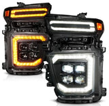 ANZO Z-Series 20-23 Chevy Silverado 2500/3500 Z-Series Full LED Proj Headlights Black - Pass. Side