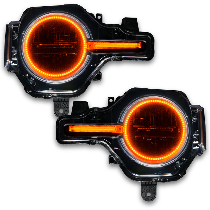Oracle 21-22 Ford Bronco Headlight Halo Kit w/DRL Bar - Base Headlights -w/2.0 Cntrl