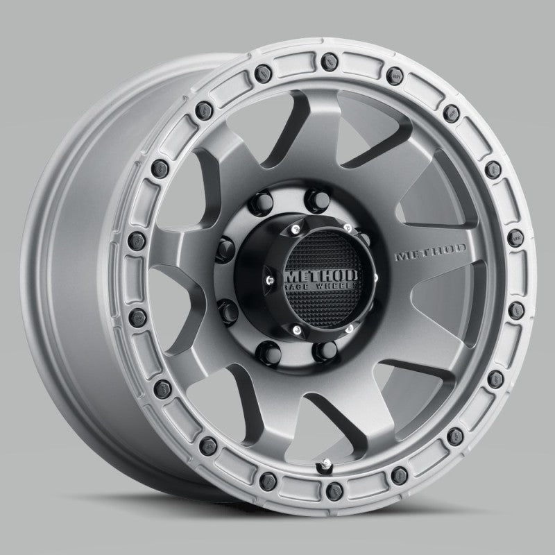 Method MR317 20x9 +18mm Offset 8x180 130.81mm CB Matte Titanium Wheel