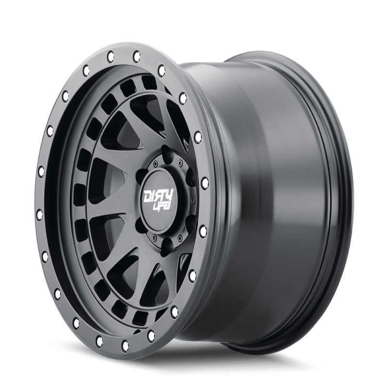 Dirty Life 9311 Enigma Pro 17x9/8x170 BP/-12mm Offset/130.8mm Hub Matte Black Wheel - Beadlock