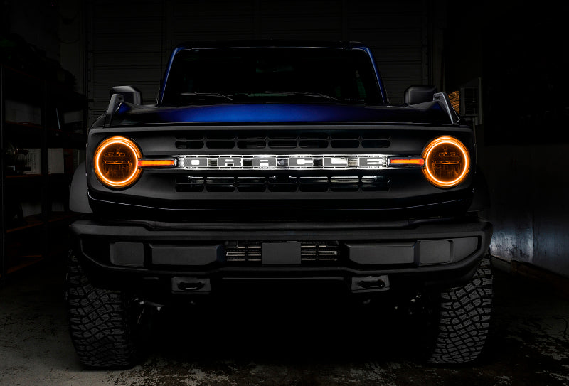 Oracle 21-22 Ford Bronco Headlight Halo Kit w/DRL Bar - Base Headlights -w/BC1 Cntrl