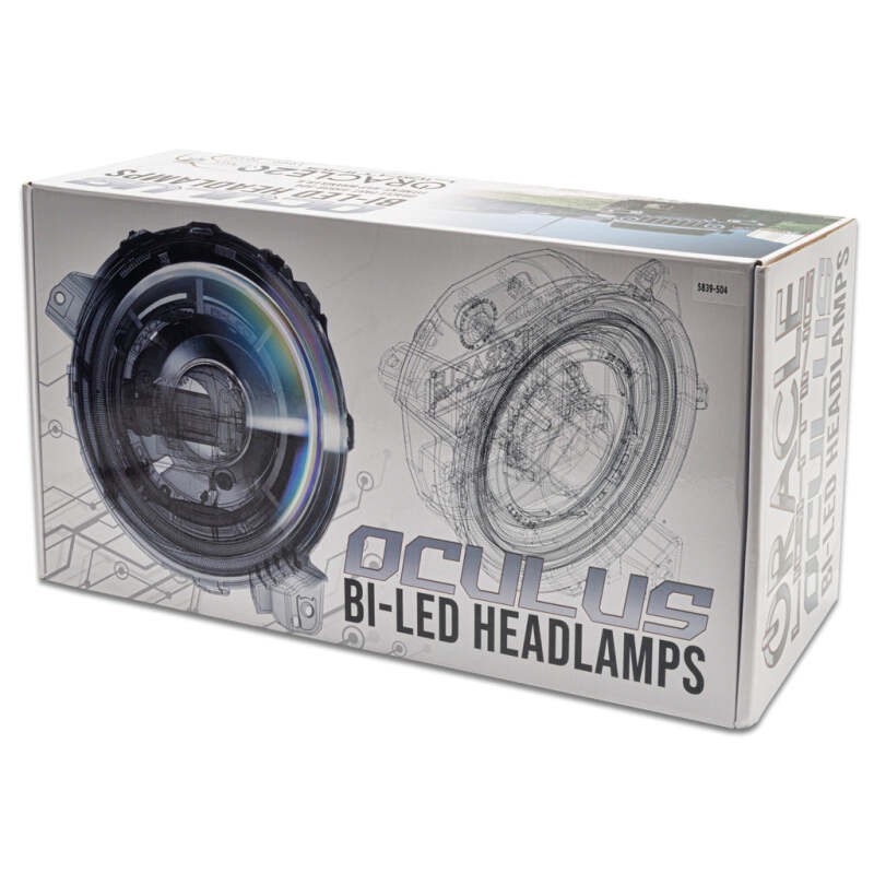 Oracle Oculus BiLED Projector Headlights for Jeep JL/Gladiator JT  Satin Silver 5500K SEE WARRANTY