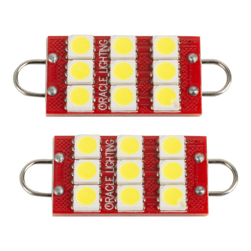 Oracle 44MM 6 LED 3 Chip - Loop Festoon Bulbs (Pair) - White SEE WARRANTY