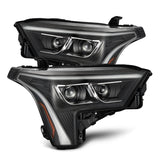 AlphaRex 22-23 Toyota Tundra LUXX-Series Headlights Black w/Amber DRL - Req 810029 OR 810030