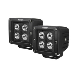 Westin HyperQ LED Auxiliary Lights 3in x 3in cube 20w Flood - Black