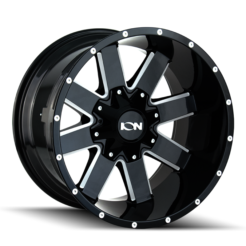 ION Type 141 18x9 / 8x165.1 BP / 0mm Offset / 125.2mm Hub Gloss Black Milled Wheel