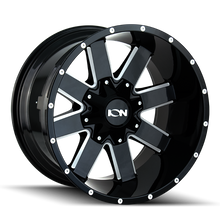 Load image into Gallery viewer, ION Type 141 20x12 / 5x127 BP / -44mm Offset / 87mm Hub Gloss Black Milled Wheel