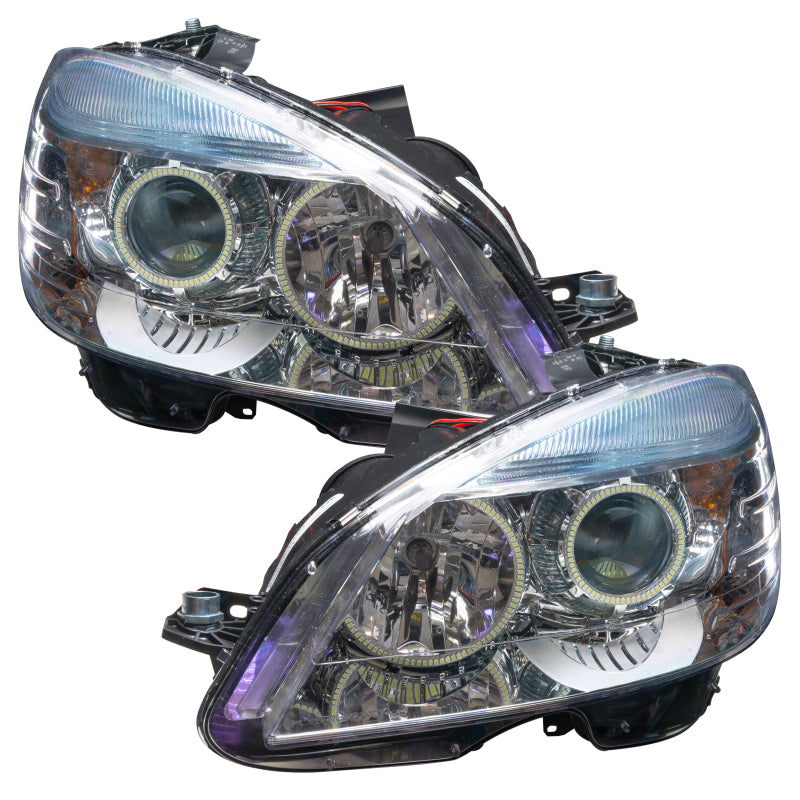 Oracle 08-11 Mercedes Benz C-Class Pre-Assembled Headlights Chrome - w/ Simple Cntrl