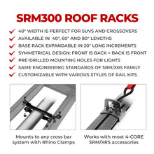 Load image into Gallery viewer, Go Rhino SRM300 Quad Baja Rail Kit (For 80x40in. Rack) - Tex. Blk (Rails ONLY - Req. Platform)