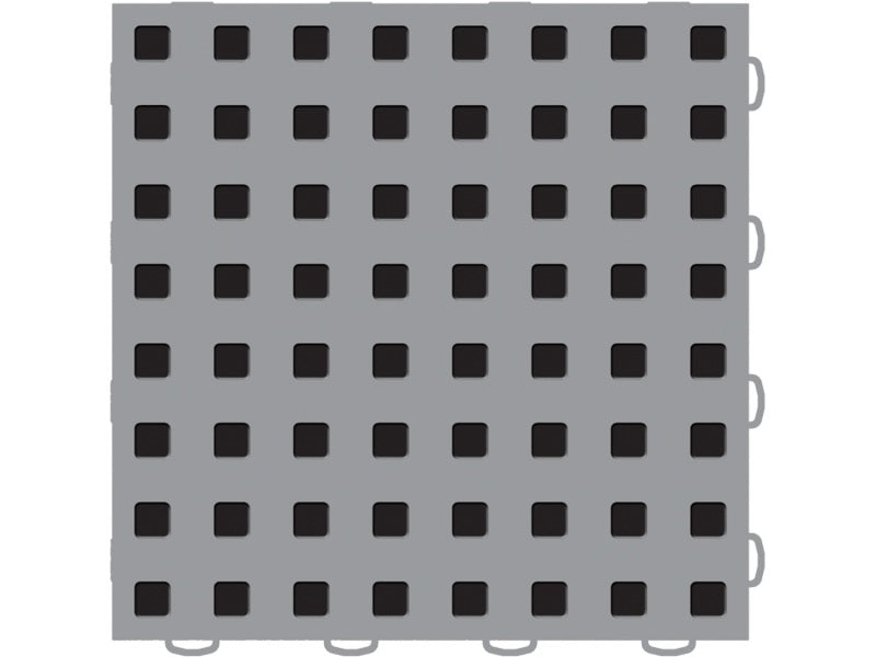 WeatherTech TechFloor - 3in X 12in Tiles(Right Loop) - Grey/Black **Order in Qtys of 10