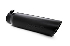 MBRP Universal 5in OD Angled Rolled End 4in Inlet 18in Length Black Finish Exhaust Tip