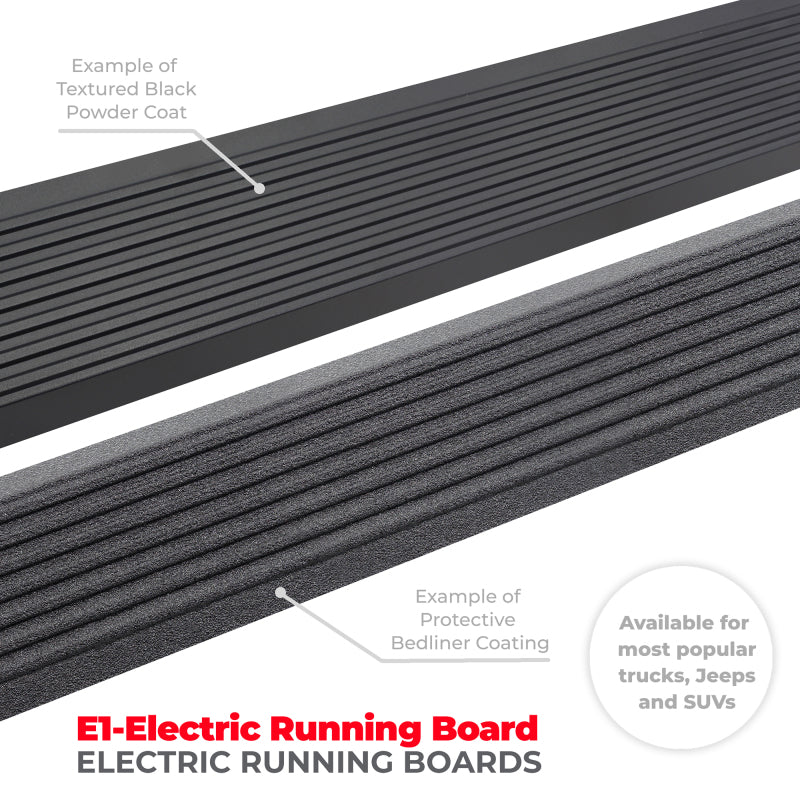 RealTruck 19-24 Ram 1500 Quad Cab 4dr VoltStep Electric Running Board Kit - Bedliner Coating