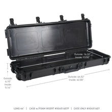 Load image into Gallery viewer, Go Rhino XVenture Gear Hard Case - Long 44in. / Lockable / IP67 / Automatic Air Valve - Tex. Black