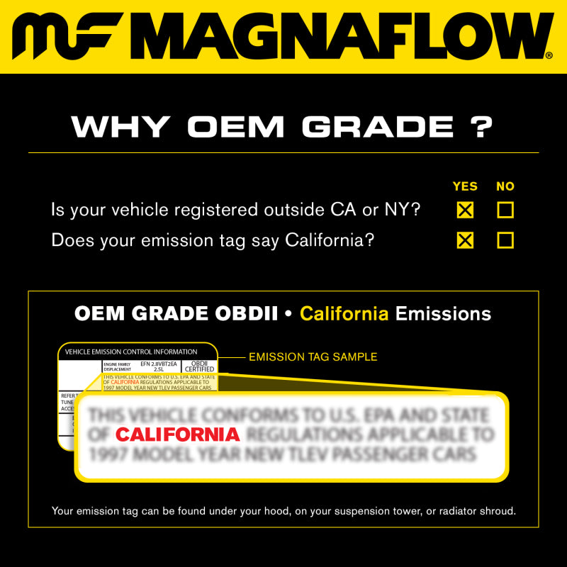 MagnaFlow Front Converter Manifold Direct Fit 12-17 Hyundai Azera 3.3L