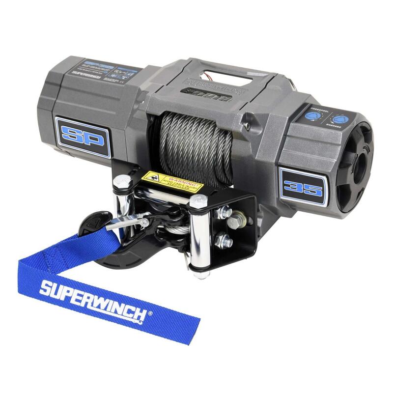 Superwinch 3500 LBS 12V DC 7/32in x 40ft Steel Rope Roller Fairlead SP 35 Winch