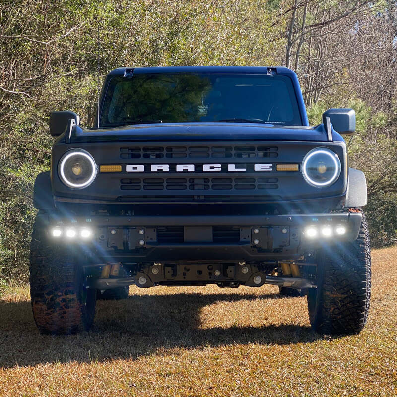 ORACLE Lighting 21-22 Ford Bronco Triple LED Fog Light Kit for Steel Bumper - White SEE WARRANTY