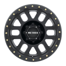 Load image into Gallery viewer, Method MR309 Grid 17x8.5 0mm Offset 8x180 130.81mm CB Matte Black Wheel