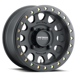 Method MR401 UTV Beadlock 15x7 +38mm Offset 6 x 139.7 BP 81.80mm CB Matte Black Wheel w/ BH-H24100