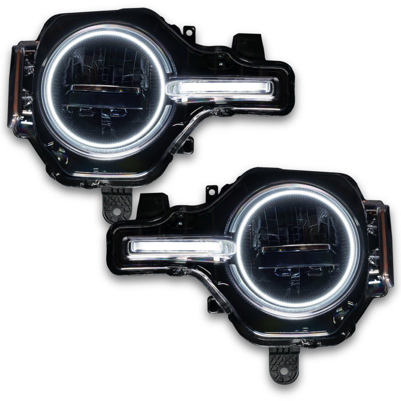 Oracle 21-22 Ford Bronco Headlight Halo Kit w/DRL Bar - Base Headlights -w/No Cntrl