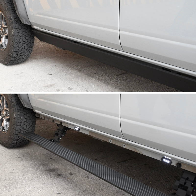 RealTruck 19-24 Ram 1500 Crew Cab 4dr VoltStep Electric Running Board Kit (No Drill) - Tex. Blk