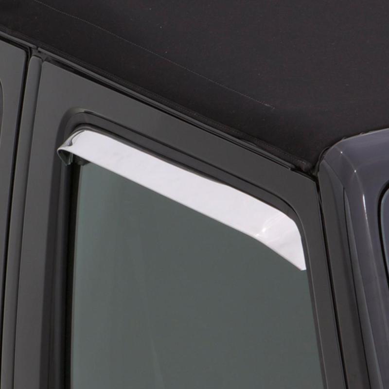 AVS 87-04 Peterbilt 320 Ventshade Window Deflectors 2pc - Stainless