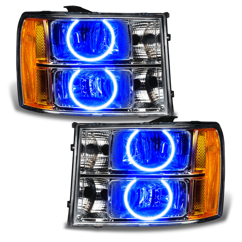 Oracle Lighting 07-13 GMC Sierra Pre-Assembled LED Halo Headlights - Blue SEE WARRANTY