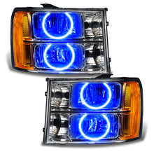 Load image into Gallery viewer, Oracle Lighting 07-13 GMC Sierra Pre-Assembled LED Halo Headlights - Blue SEE WARRANTY