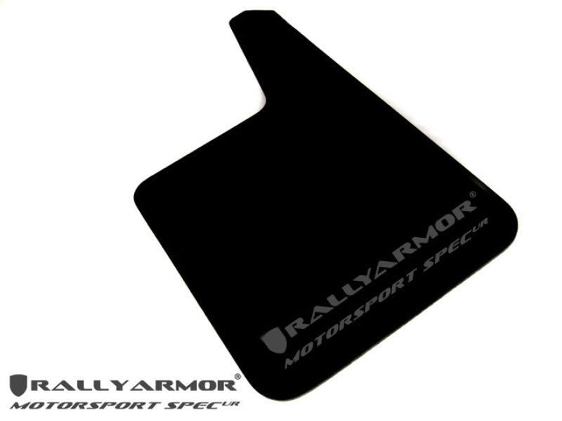 Rally Armor Universal Motorsport Spec Black UR Mud Flap Metallic Black Logo