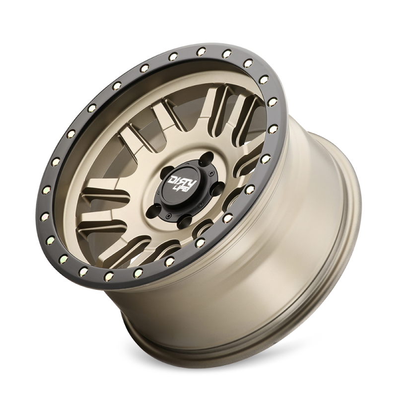 Dirty Life 9309 Canyon Pro 17x9/5x139.7 BP/0mm Offset/108.1mm Hub Satin Gold Wheel - Beadlock