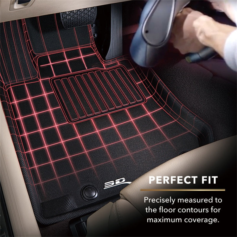 3D MAXpider 21-24 Toyota Sienna 8-Seat Kagu 2nd Row Floormats - Black