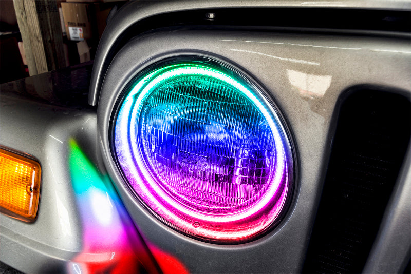 Oracle Jeep Wrangler TJ 97-06 LED Waterproof Halo Kit - ColorSHIFT w/ Simple Controller SEE WARRANTY