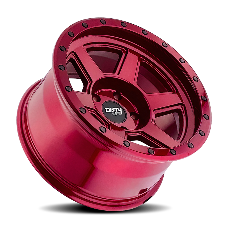 Dirty Life 9315 Compound 17x9 / 5x127 BP / -12mm Offset / 78.1mm Hub Crimson Candy Red Wheel