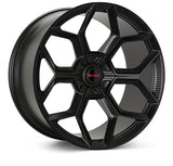 Vossen x Novitec NL5-5L 21x9.5in - 5x112 BP - ET30 - Satin Black Lamborghini Revuelto Front Wheel