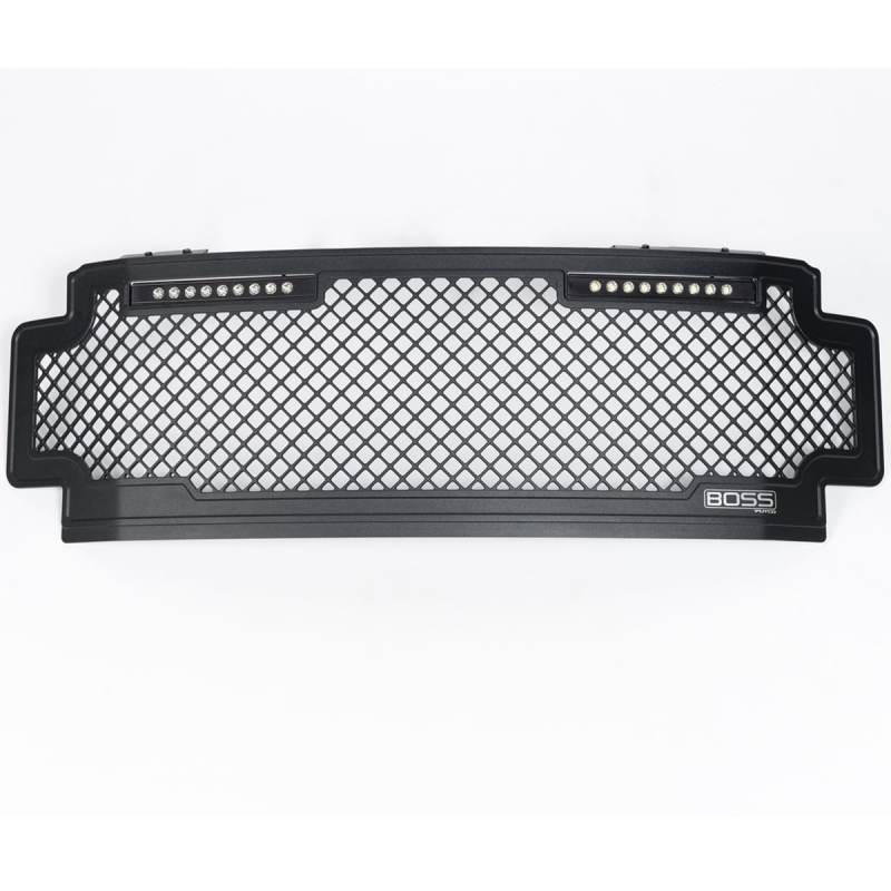 Putco 17-20 Ford SuperDuty Lighted Boss Grille w/ Two 10in Luminix Light Bars (w/o Camera)