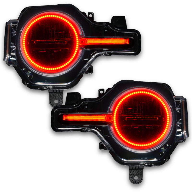 Oracle 21-22 Ford Bronco Headlight Halo Kit w/DRL Bar - Base Headlights -w/2.0 Cntrl