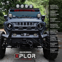 Load image into Gallery viewer, Go Rhino Xplor Blackout Combo Series Sgl Row LED Light Bar w/Amber (Side/Track Mount) 39.5in. - Blk