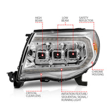 Load image into Gallery viewer, ANZO 05-11 Toyota Tacoma LED Projector Headlights w/Light Bar Swtchbk Seq. Chrome w/Initiation Light