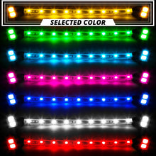 Load image into Gallery viewer, XK Glow Strip Single Color Underglow LED Accent Light Car/Truck Kit Amber - 8x24In Tube + 4x8In
