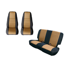 Load image into Gallery viewer, Rugged Ridge Seat Cover Kit Black/Tan 80-90 Jeep CJ/YJ