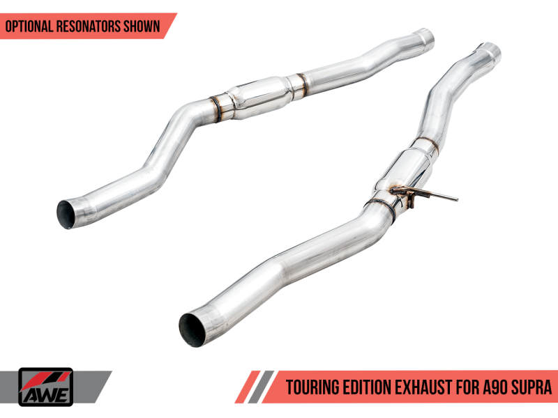 AWE Tuning 2020 Toyota Supra A90 Track Edition Exhaust - 5in Chrome Silver Tips