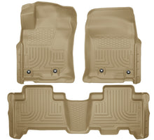 Load image into Gallery viewer, Husky Liners 2013 Toyota 4Runner WeatherBeater Tan Front &amp; 2nd Seat Floor Liners