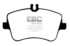 EBC 02-05 Mercedes-Benz C230 (W203) 1.8 Supercharged (European Model) Yellowstuff Front Brake Pads