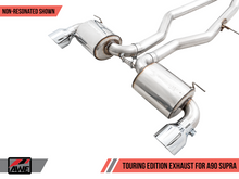 Load image into Gallery viewer, AWE 2020 Toyota Supra A90 Non-Resonated Touring Edition Exhaust - 5in Chrome Silver Tips