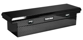 Tradesman Aluminum Single Lid Cross Bed Low-Profile Truck Tool Box (60in.) - Black