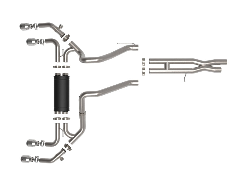 aFe Vulcan Series 2.5in 304SS Cat-Back Exhaust 2021+ Jeep Wrangler 392 6.4L w/ Polished Tips