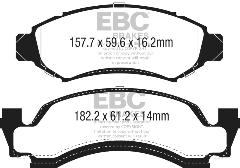 EBC 1974 AMC Ambassador 5.0L Redstuff Front Brake Pads