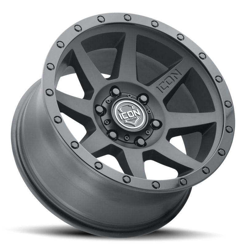 ICON Rebound 18x9 6x5.5 0mm Offset 5in BS 106.1mm Bore Double Black Wheel